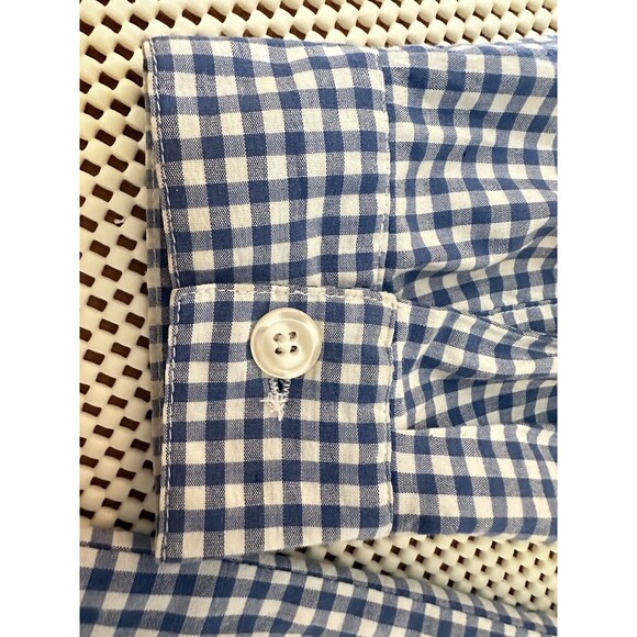 VINTAGE Teddi 1X Womens Top Button Shirt 80s Shoulder Pads Sail Boats GRANNYCORE - Picture 8 of 14